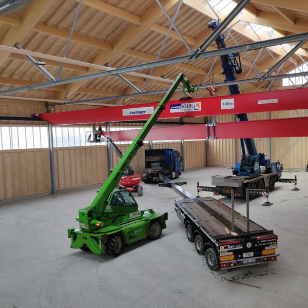 Eigene neue Produktionshalle der Zimmerei Ring