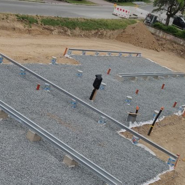 Punktfundament für ein Holzhaus der Zimmerei Ring